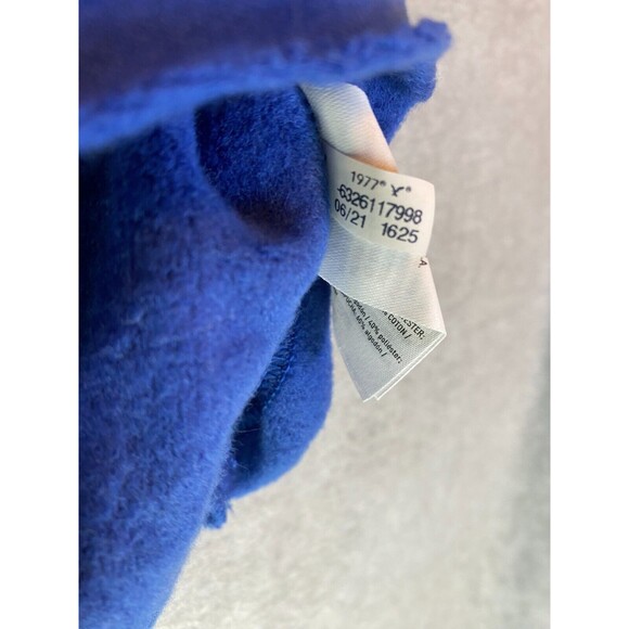 American Eagle Outfitters Cropped Boxy Hoodie Women Large Blue Fleece Drawstring - Picture 8 of 16